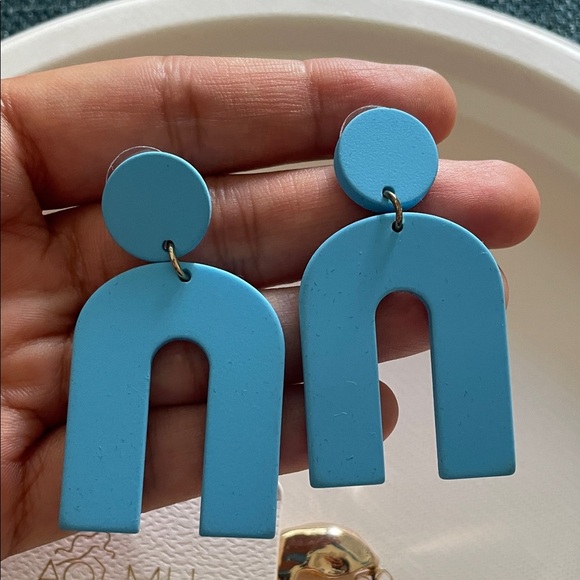 Colorful Earring Set with Floral and Geometric Designs - Picture 4 of 10